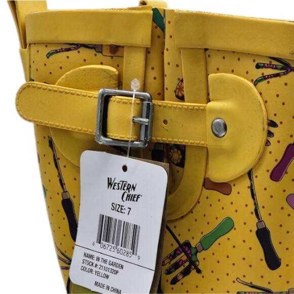NWT Western Chief Rain Boots In The Garden Size 7 - Picture 4 of 11
